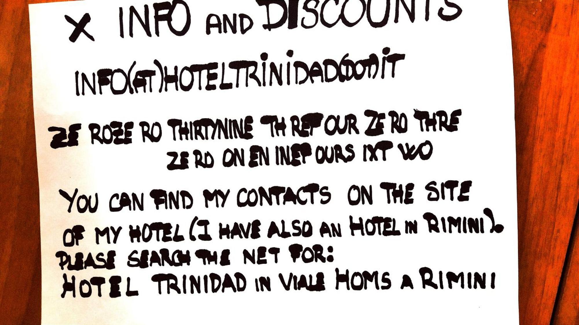 Hotel Trinidad Rímini Exterior foto